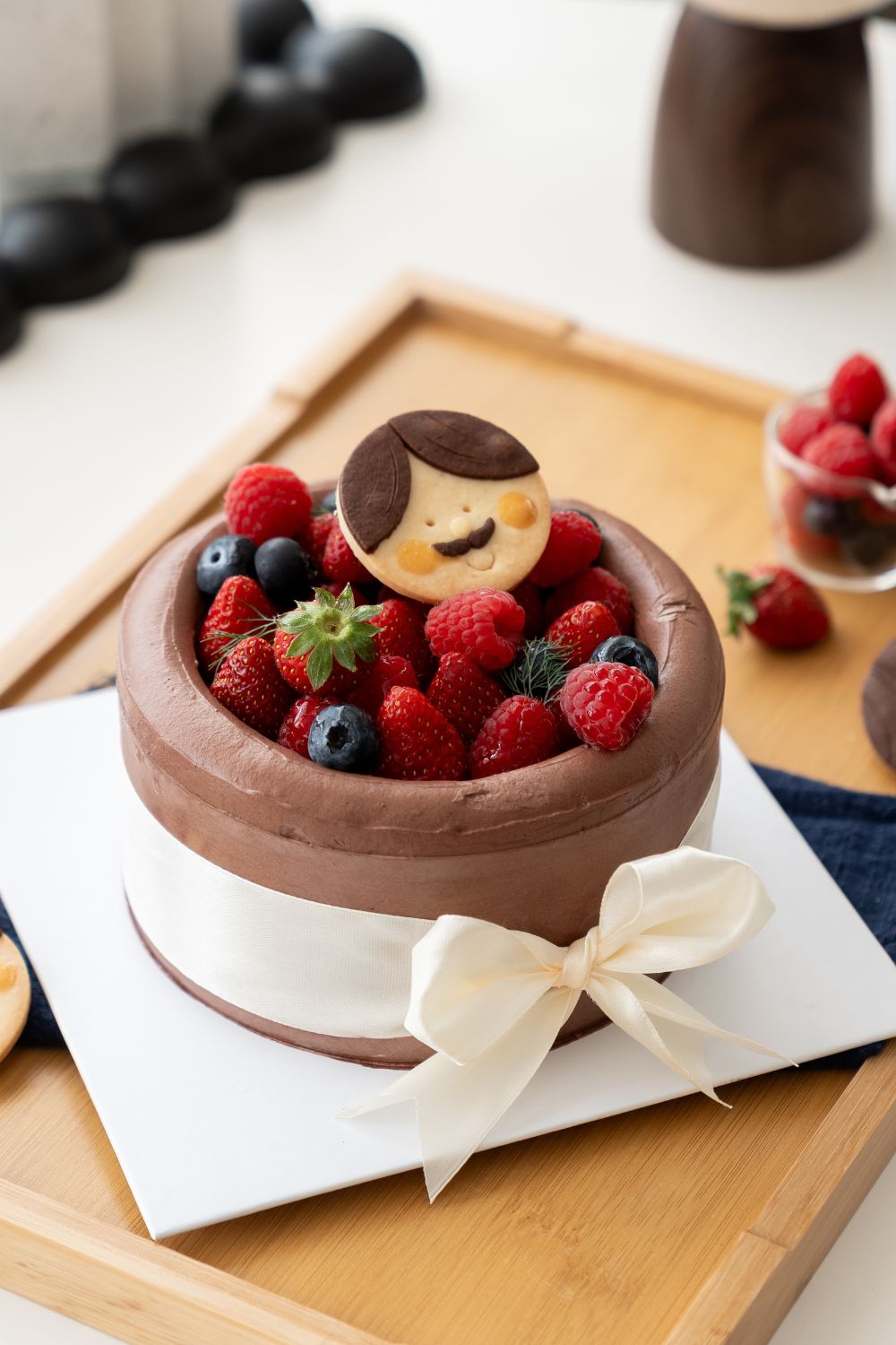 Raspberry Chocolate Father's Day Cake