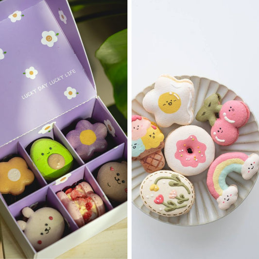 Korean Cute Character Dessert Macarons Baking Class