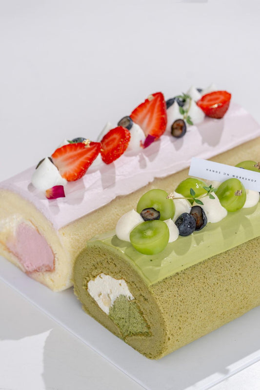 Raspberry & Matcha Yuzu Roll Cake Baking & Decoration Class