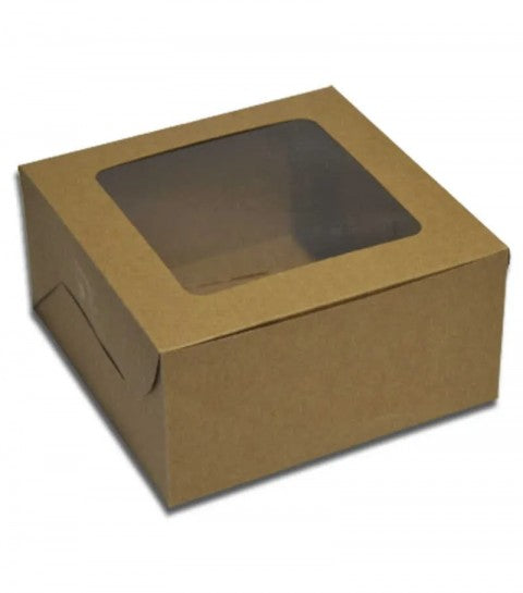Brown Cake Box with Window