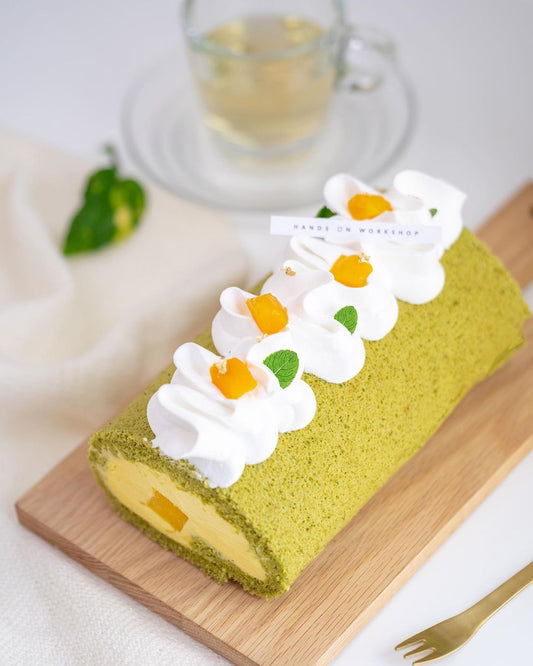 Matcha Mango Swiss Roll Fresh Cream Cake Delivery to KL & Selangor