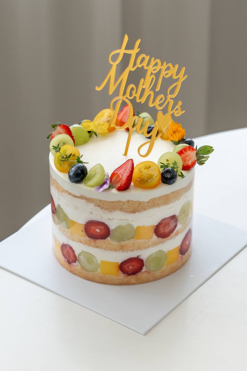 Mother's Day Cake made with Fresh Fruits