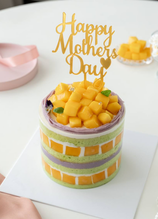 Pandan Taro Mango Mother's Day Cake
